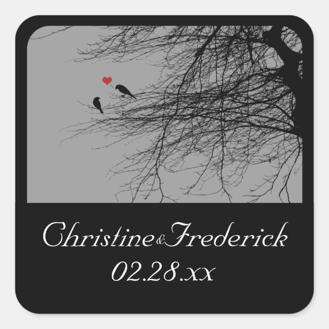 Love Birds, souvenir stickers (Front)