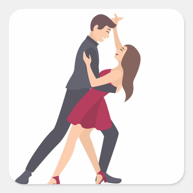 "Love Birds" Square Sticker (Front)