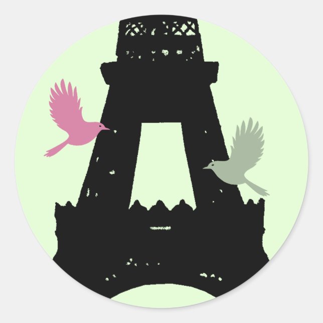 Love Birds Sticker (green) (Front)