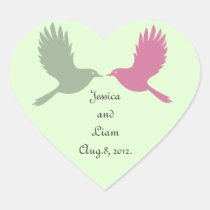 Love Birds Sticker (green)