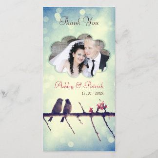 Love Birds Story 2 Thank You Photo Card