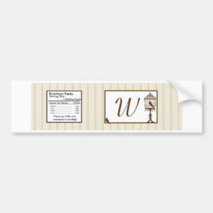Love Birds Tan/Brown Wedding Bottle Label