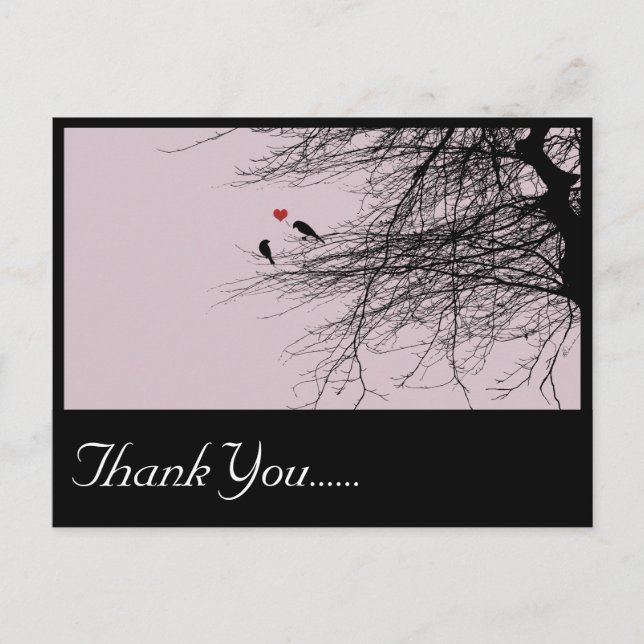 Love Birds, thank you postcard (Front)