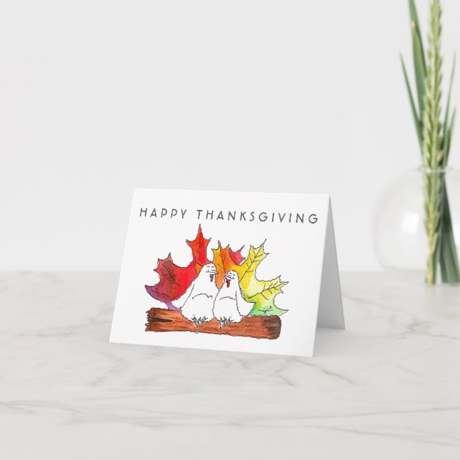 Love Birds Thanksgiving Card (Front)