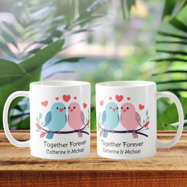 Love Birds Together Forever Valentines Day Wedding Coffee Mug (Creator Uploaded)