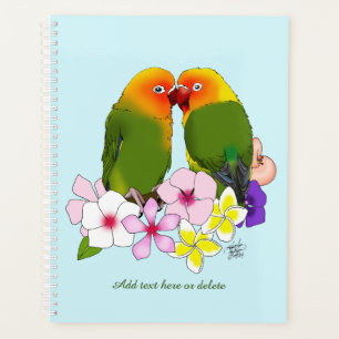 Love Birds Tropical Flowers Planner