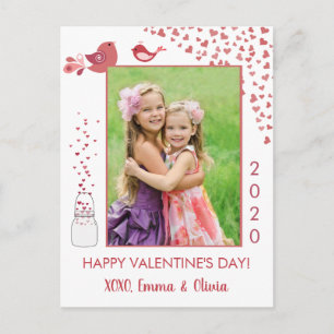 Love Birds Valentine's Day Heart Photo Card