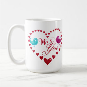 Love Birds Valentines Mug - Girlfriend Custom Gift