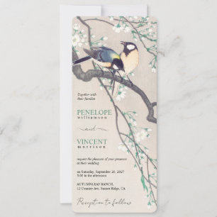 Love Birds -  Vintage Art Wedding Invitation