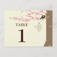 Love Birds Vintage Cage Cherry Blossom Table #