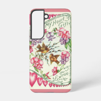 Love Birds Vintage Valentine's Day Samsung Galaxy Case