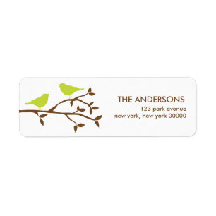 Love Birds Wedding Address Labels