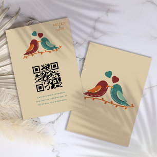 Love Birds Wedding Enclosure Card