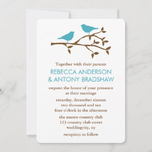 Love Birds Wedding Invitation