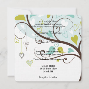 Love Birds Wedding Invitation