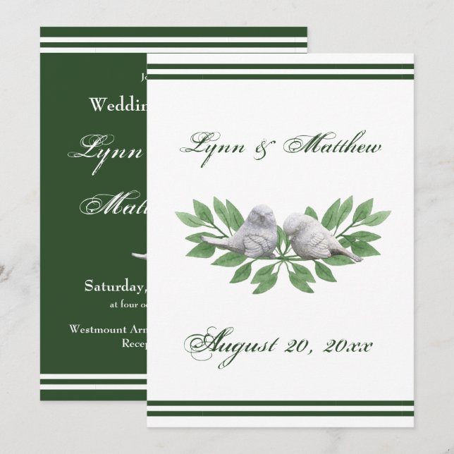 Love Birds - Wedding Invitation (Front/Back)