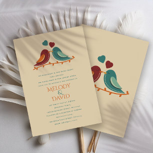 Love Birds Wedding Invitation