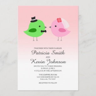 Love Birds Wedding Invitation