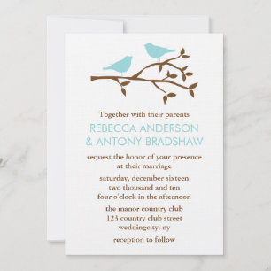 Love Birds Wedding Invitations