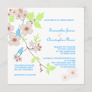 Love Birds Wedding Invitations/diy background Invitation