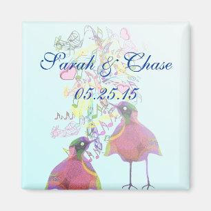 Love Birds Wedding Magnet