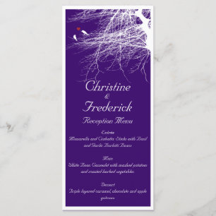 Love Birds, wedding menu and program
