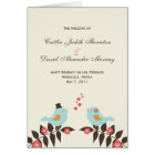 Love Birds Wedding Program Cards