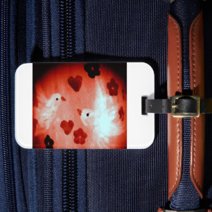 Love Birds White Doves Luggage Tag