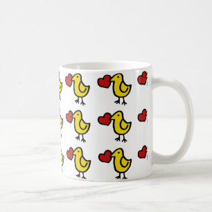 Love Birds with a Heart Coffee Mug