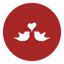 Love Birds with Heart Wedding Enagement