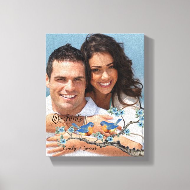 Love Birds Your Photo Wrapped Canvas (Front)