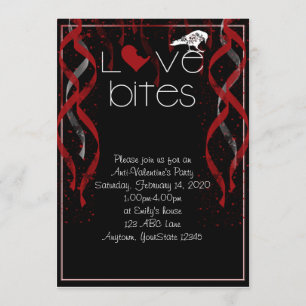 Love Bites Anti-Valentine Party Invitation