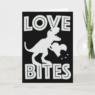 Love Bites Dinosaur Valentine  Card
