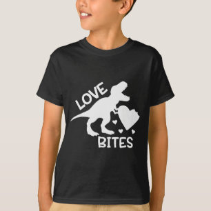 Love Bites Funny T Rex Valentines Dinosaur Red T-Shirt