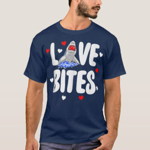 Love Bites Shark Tee Shirts Funny Women Valentine