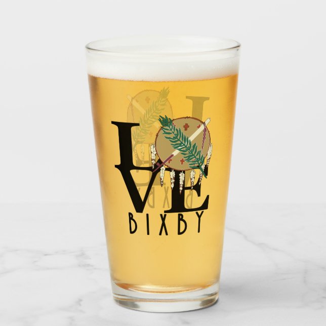 LOVE Bixby Oklahoma Glass (Front Filled)