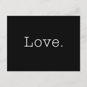 Love. Black And White Love Quote Template Postcard