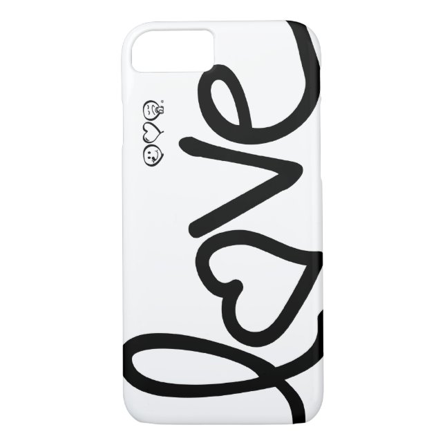 love - black and white typography Case-Mate iPhone case (Back)