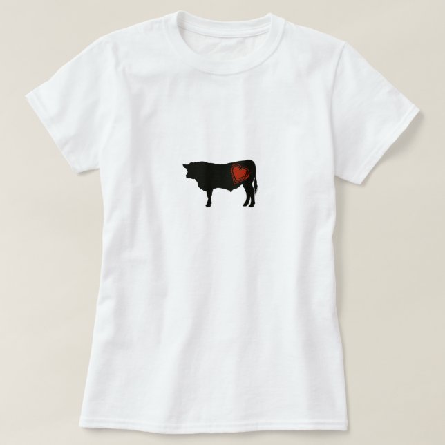 Love Black Angus Beef T-Shirt (Design Front)