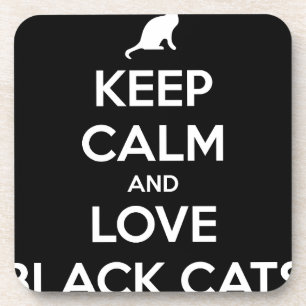 Love Black Cats Coaster