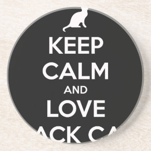 Love Black Cats Coaster