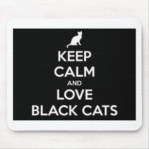 Love Black Cats Mouse Mat