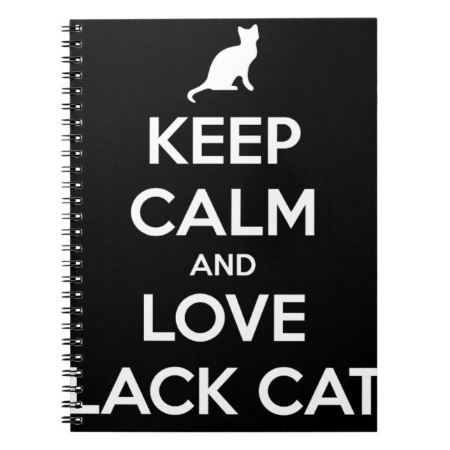 Love Black Cats Notebook (Front)