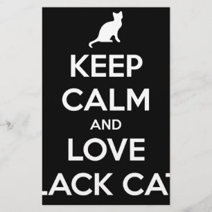 Love Black Cats Stationery