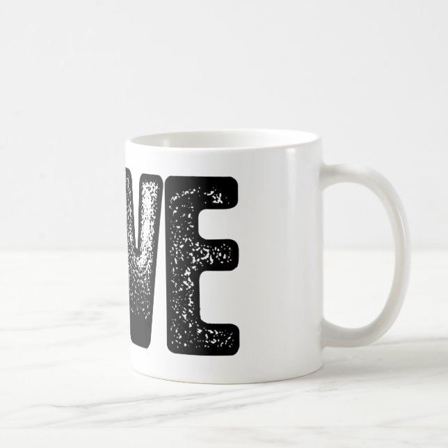 Love - Black Coffee Mug (Right)