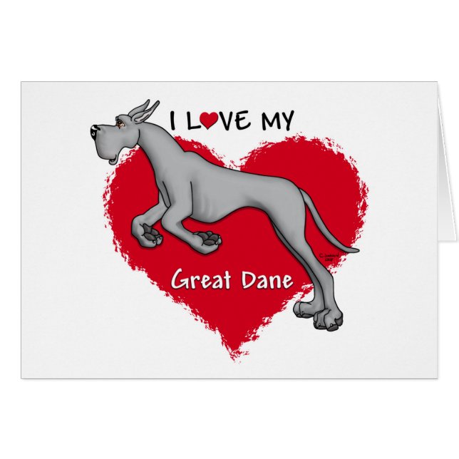 Love Black Great Dane (Front Horizontal)