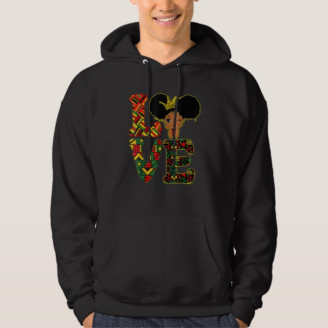 LOVE Black History Month Strong African Toddler Gi Hoodie (Front)