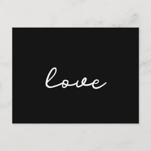 Love black postcard