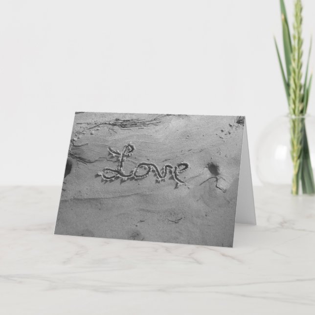 Love Black & White Greetings Card (Front)