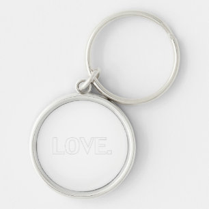 Love - Black white minimalist keychain